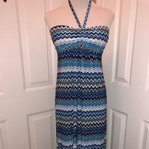 Chevron navy dress